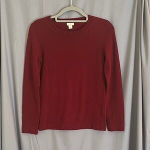 J. Crew Burgundy Pullover Sweater, Size XS